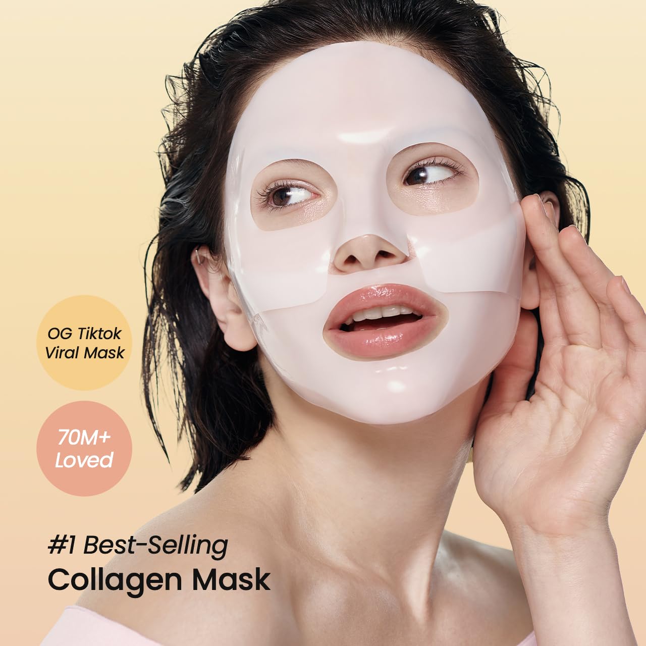 BIODANCE Bio-Collagen Real Deep Mask, Hydrating Overnight Hydrogel Mask, Pore Minimizing, Elasticity Improvement, 34g x16ea