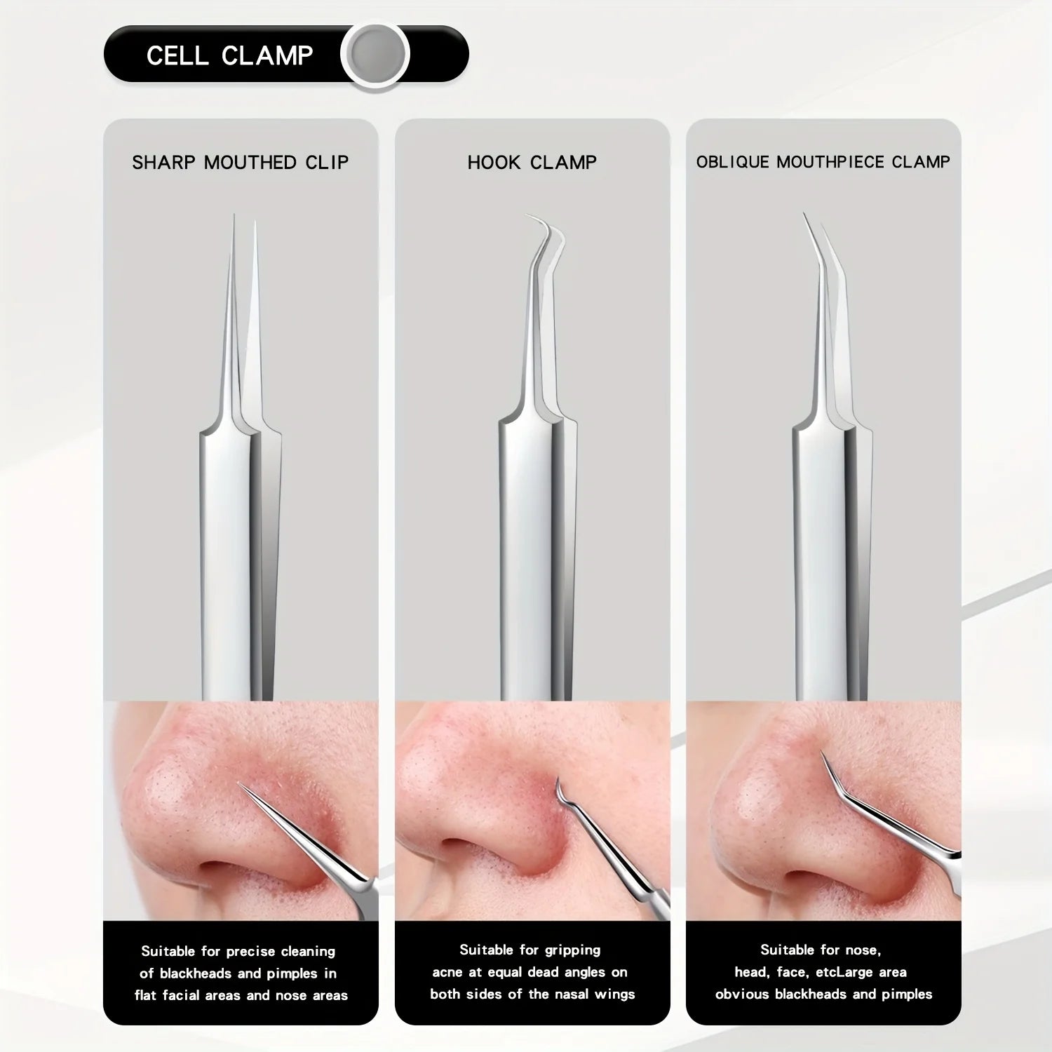 11-Piece Blackhead Kit – Stainless Steel Blemish & Extraction Tools –