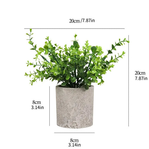 Eucalyptus Artificial Plants Bonsai Small Tree Pot Fake Plant Flowers