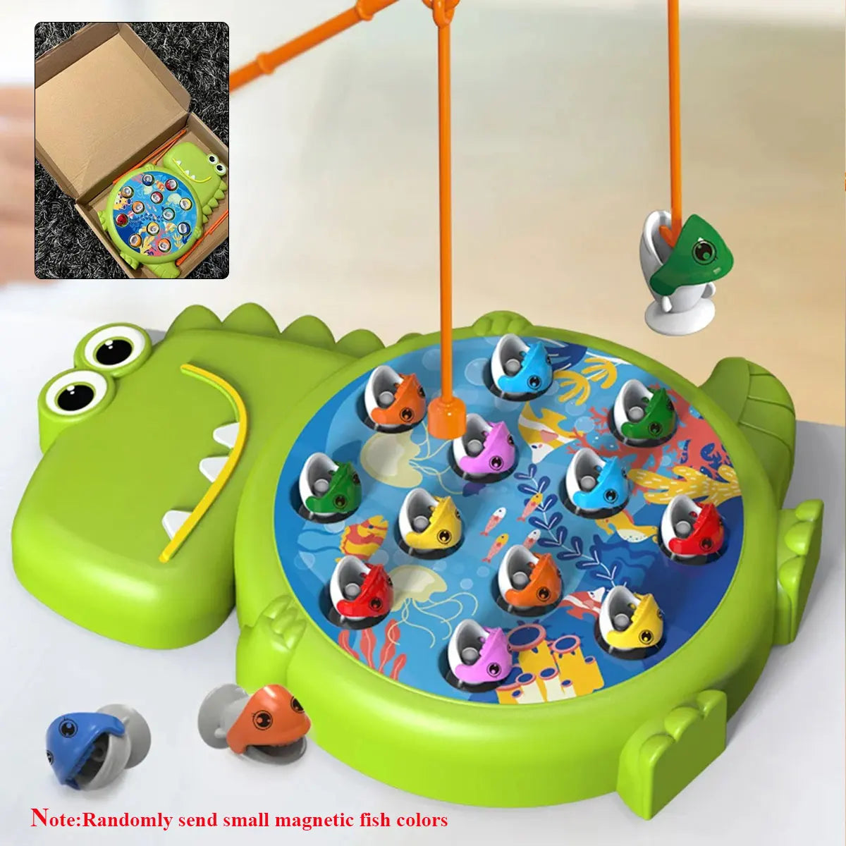 Dinosaur Simple Magnetic Fishing Toys Play Rod Game Toys for Children