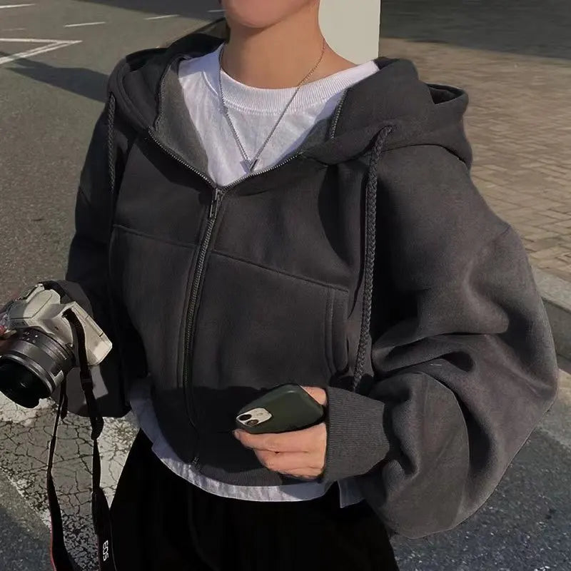 2024 Spring Autumn New Insfleece-lined Versatile Cropped Slims Smooths