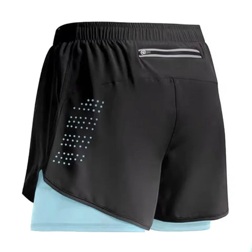 2025New Men's Fitness Training Shorts Summer 2 In 1 Quick Dry Gym