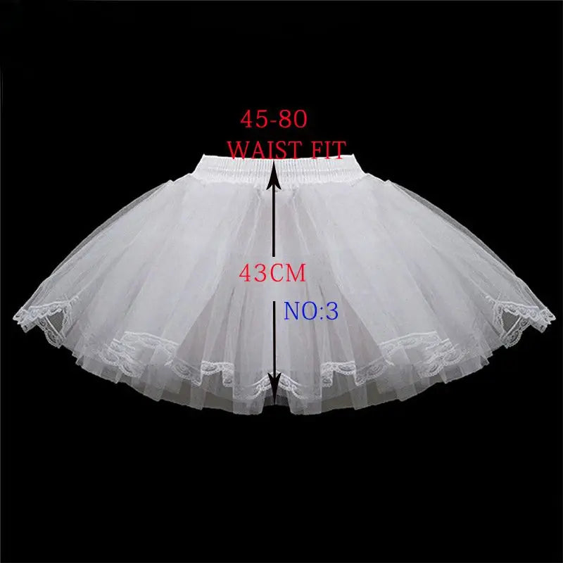 Flower Girls Petticoat Underskirt Cosplay Party Short Dress Jupon