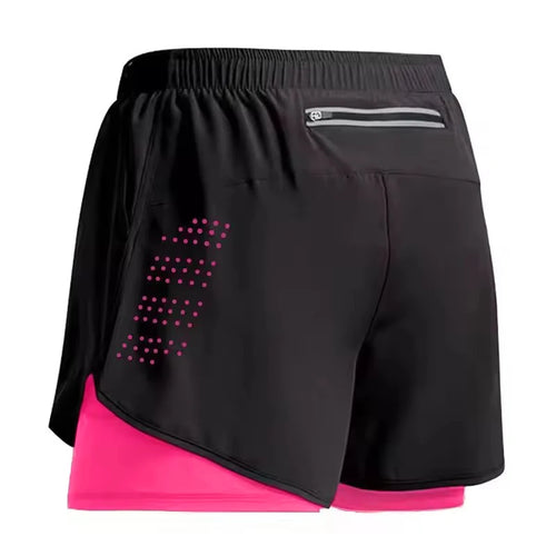 2025New Men's Fitness Training Shorts Summer 2 In 1 Quick Dry Gym