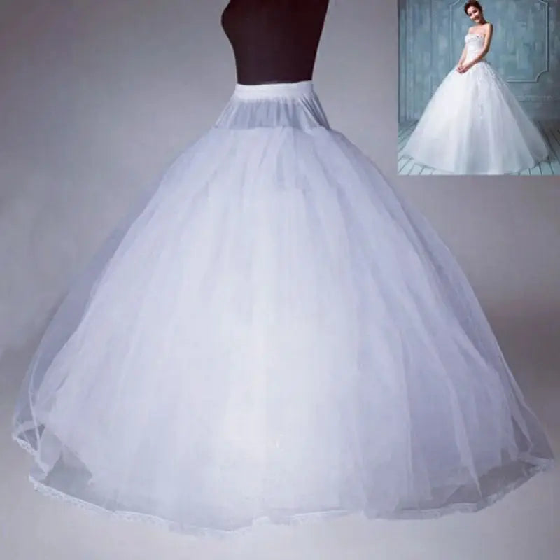 4/6/8 Layers Tulle Petticoat Wedding Accessories Chemise Without Hoops