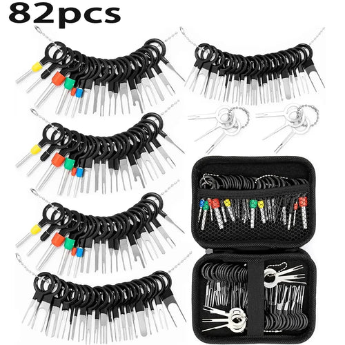 82pcs box terminal disassembly tool, car needle puller maintenance and