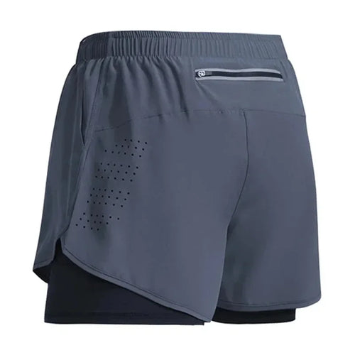2025New Men's Fitness Training Shorts Summer 2 In 1 Quick Dry Gym