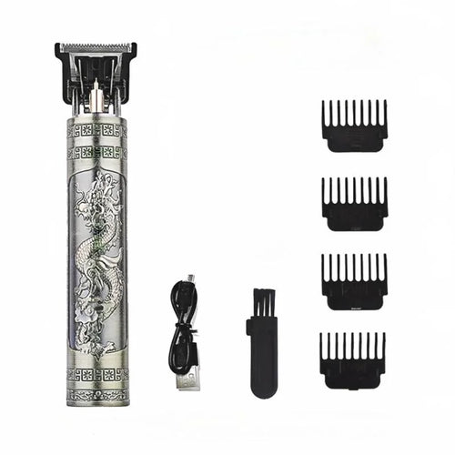 2025 T9 HairClipper Beard Shaving Body Hair Trimmer Clippers Electric Machine Men Haircut Machine 0mm Barber ShaverDragon Carved