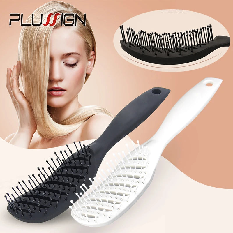 Styling Curly Hair Brush Salon Massager Comb Brush Detangling Drying