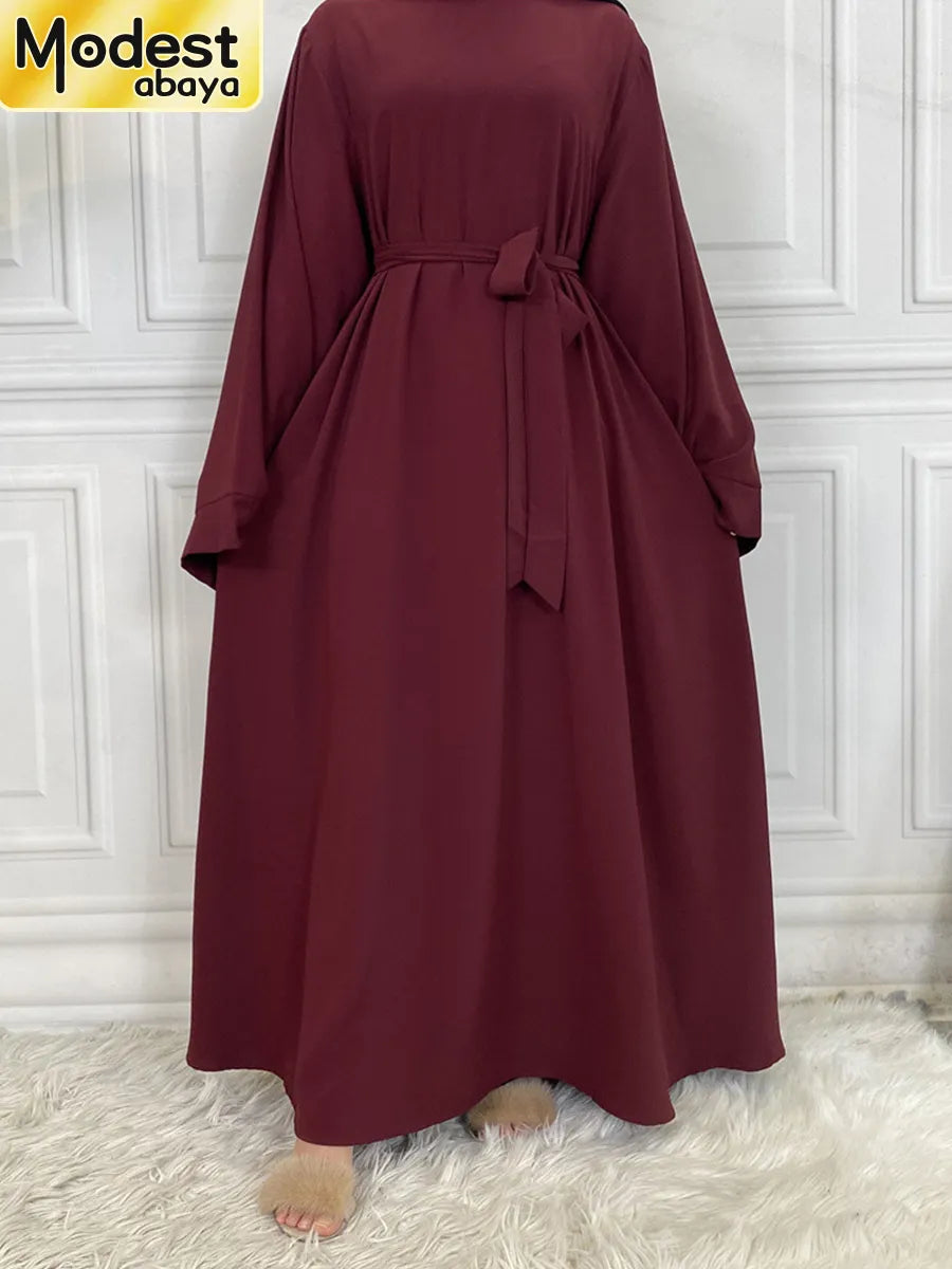 Modest Abaya Ramadan Musulman De Mode Maxi Robe Turkey Kaftan Islamic