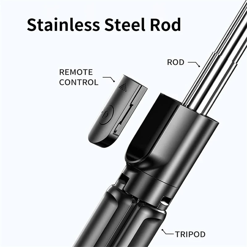 Selfie Stick Wireless Tripod Stand with Light Bluetooth Remote
