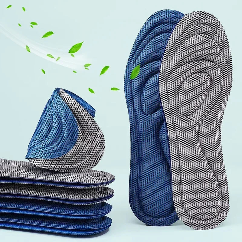 4Pcs Memory Foam Orthopedic Insoles for Shoes Antibacterial