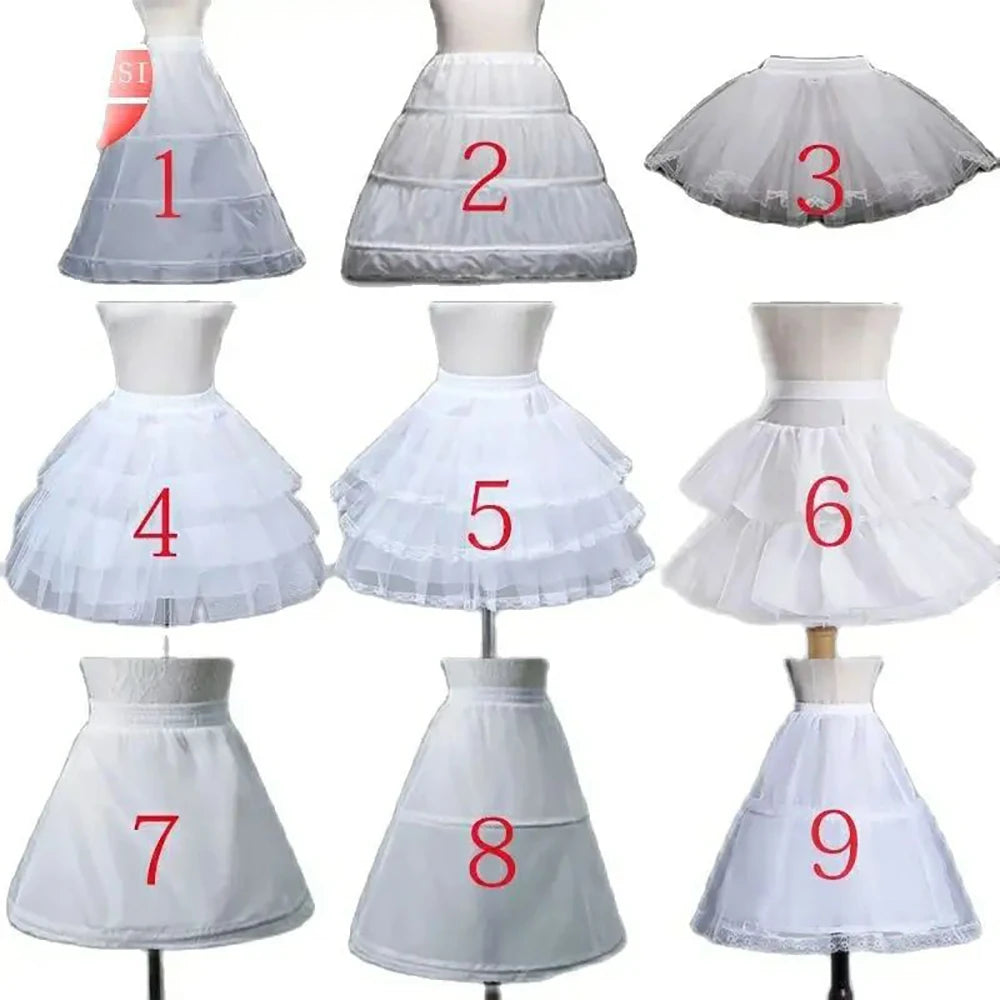 Flower Girls Petticoat Underskirt Cosplay Party Short Dress Jupon