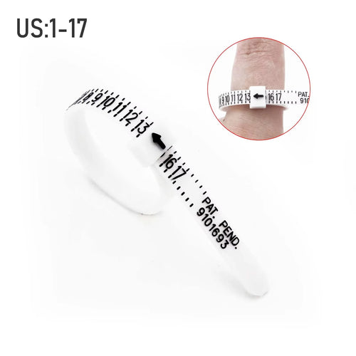 1-17 US Size Ring Sizer Measuring Set Reusable Finger Size Gauge