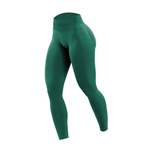 Women Three Waist Gym Yoga Pants High Waist Peach Buttocks Solid Color