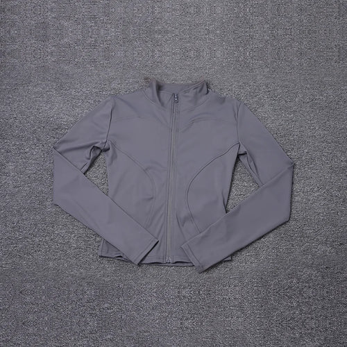 Women Sport Jacket Long Sleeve Shirt Workout Coat Gym Training