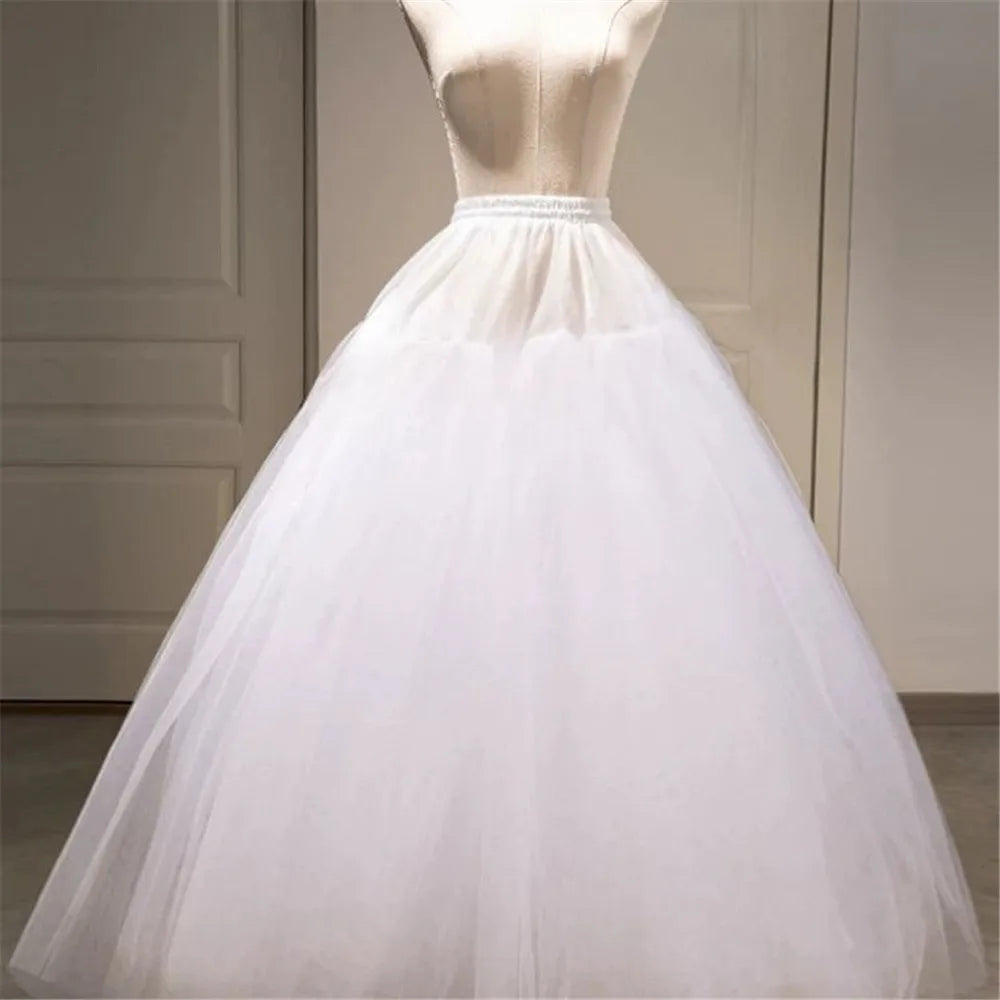 4/6/8 Layers Tulle Crinoline Skirt Hoopless Petticoat Underskirt for