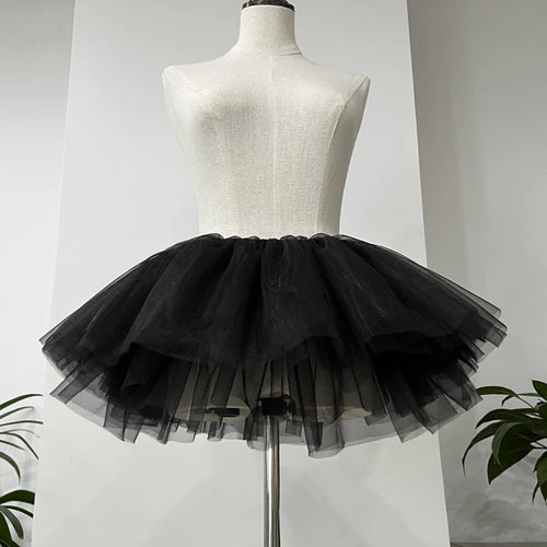 White Black Puffy Tulle Lolita Underskirt Women Cosplay Ballgown Kids