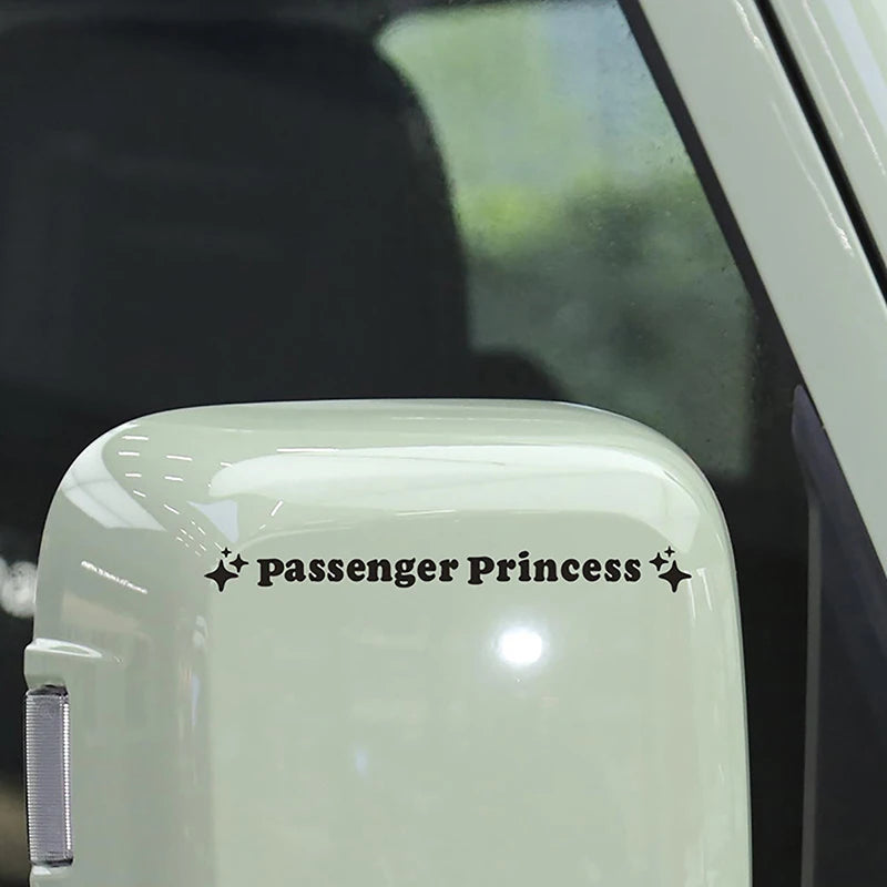 2pcs Mirror Decoration Sticker Passenger Princess Star Mirror Decal