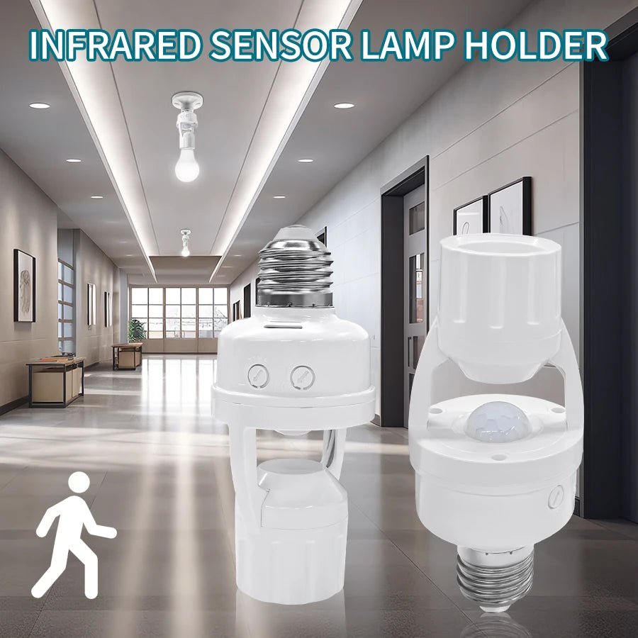 Surface-mounted Infrared Human Body Sensor Switch Lamp Holder Corridor