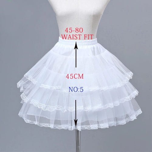 Flower Girls Petticoat Underskirt Cosplay Party Short Dress Jupon