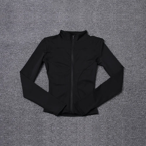 Women Sport Jacket Long Sleeve Shirt Workout Coat Gym Training
