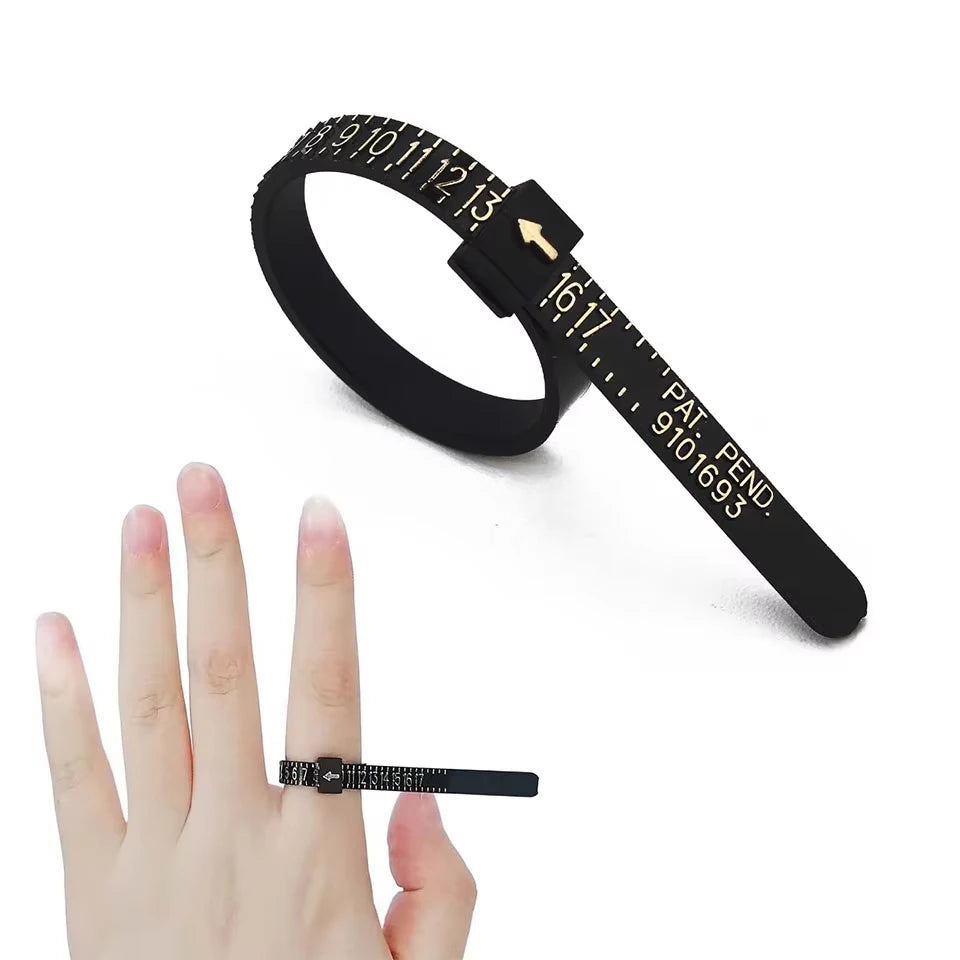 1-17 US Size Ring Sizer Measuring Set Reusable Finger Size Gauge