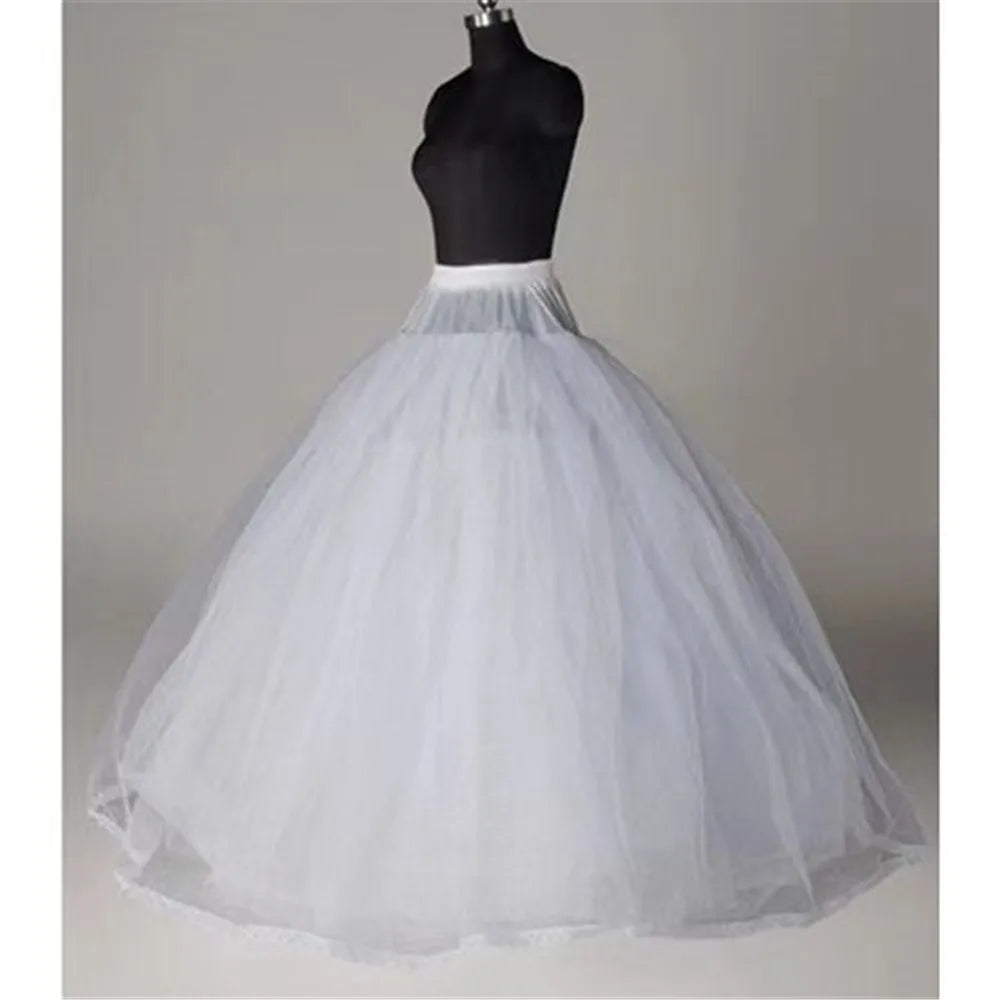 4/6/8 Layers Tulle Crinoline Skirt Hoopless Petticoat Underskirt for