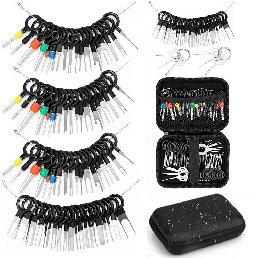 82pcs box terminal disassembly tool, car needle puller maintenance and