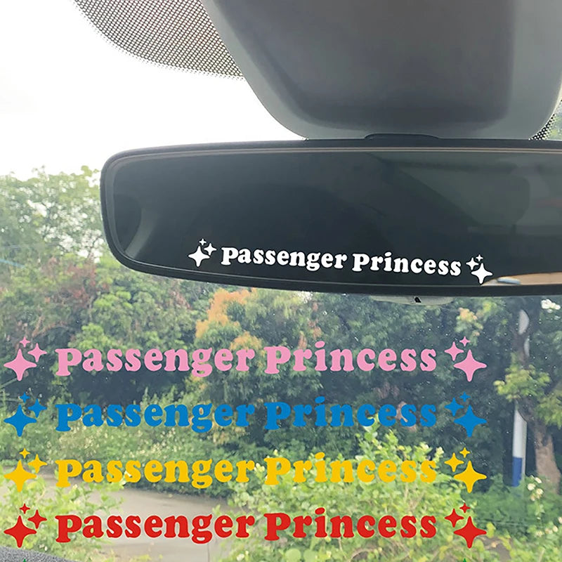 2pcs Mirror Decoration Sticker Passenger Princess Star Mirror Decal
