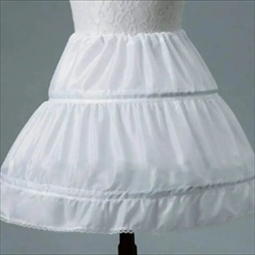Girls Crinoline Petticoat with hoop Under skirt Short White Underskirt