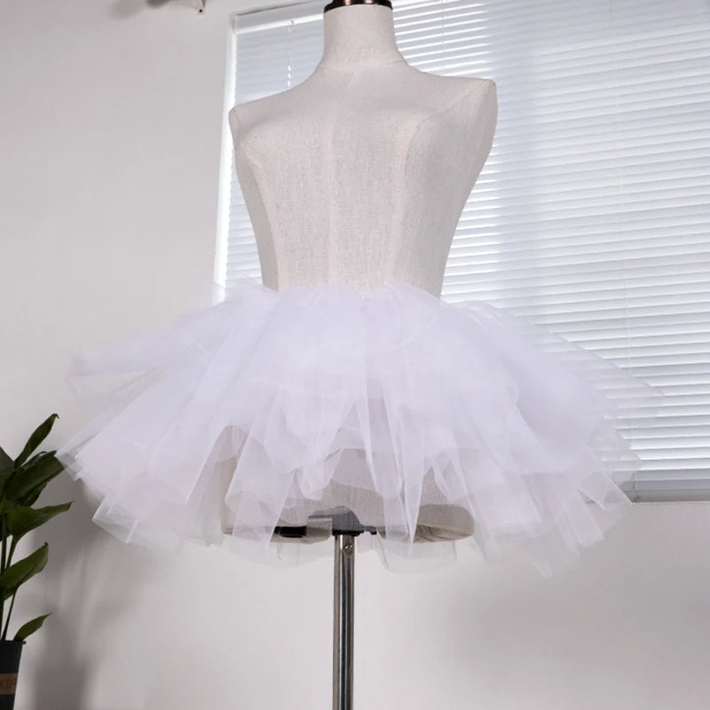 White Black Puffy Tulle Lolita Underskirt Women Cosplay Ballgown Kids