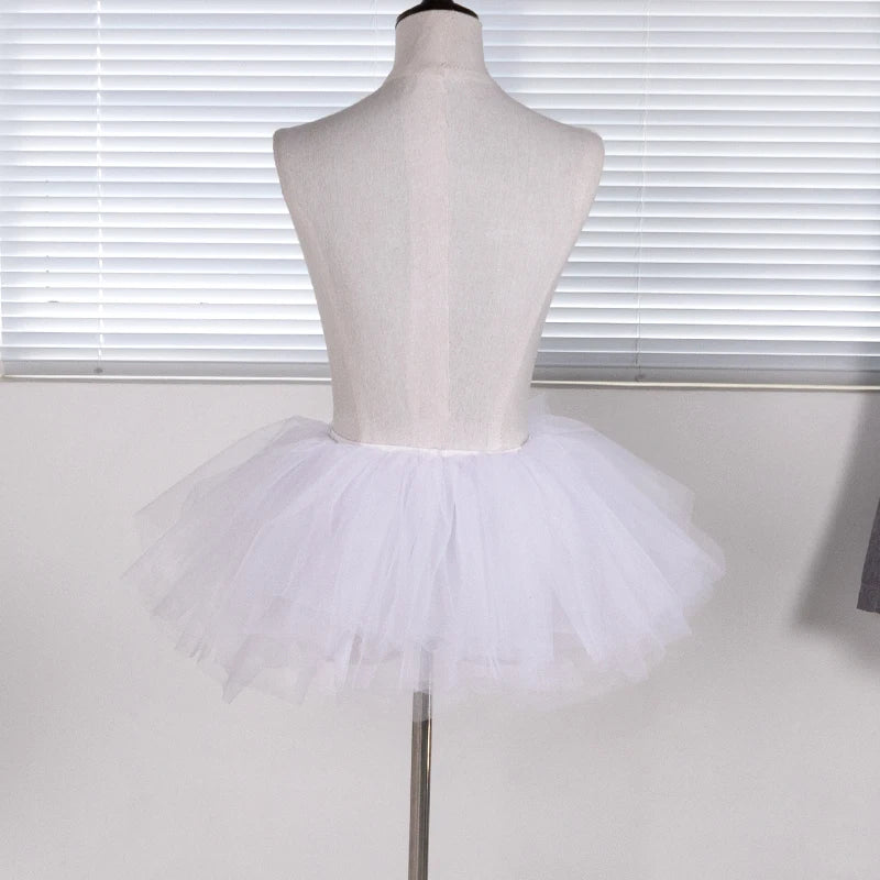 White Black Puffy Tulle Lolita Underskirt Women Cosplay Ballgown Kids