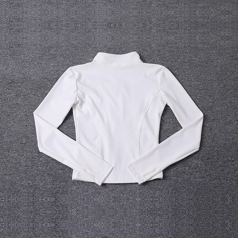 Women Sport Jacket Long Sleeve Shirt Workout Coat Gym Training